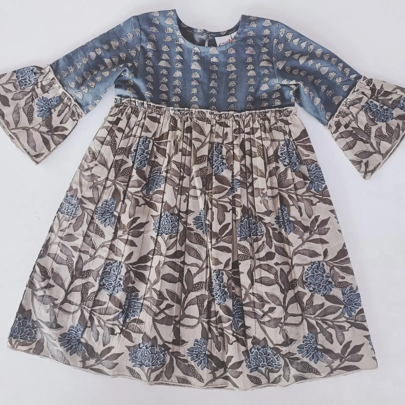 Yo Baby Floral Print Bell-Sleeves Dress 3Y