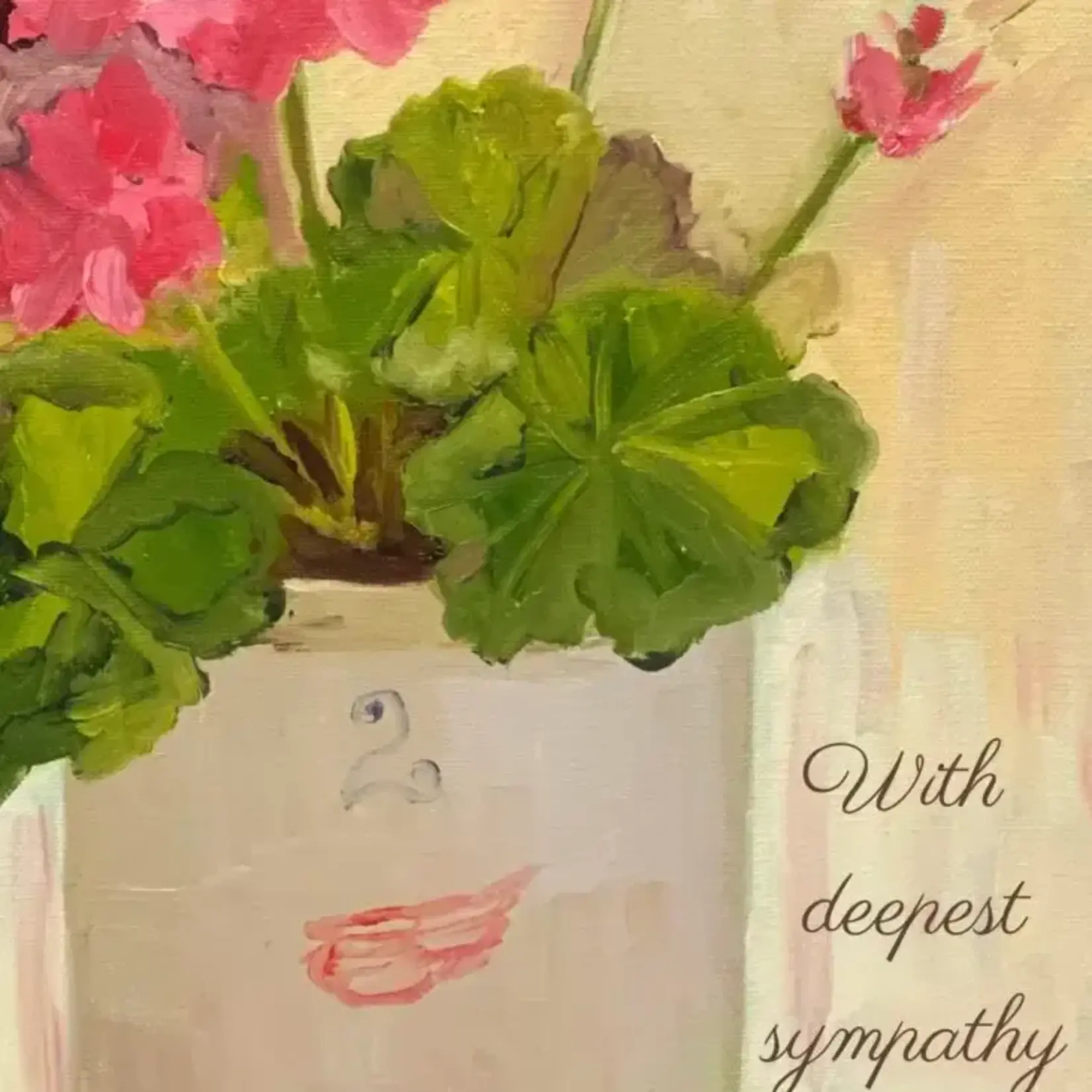 Carpe Diem Papers Geranium Sympathy Greeting Card