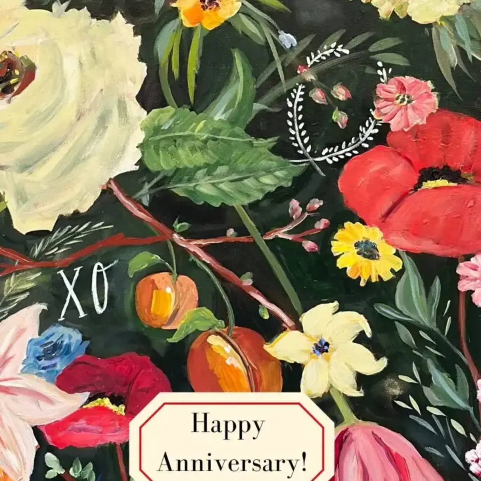 Carpe Diem Papers Happy Anniversary Flora Greeting Card