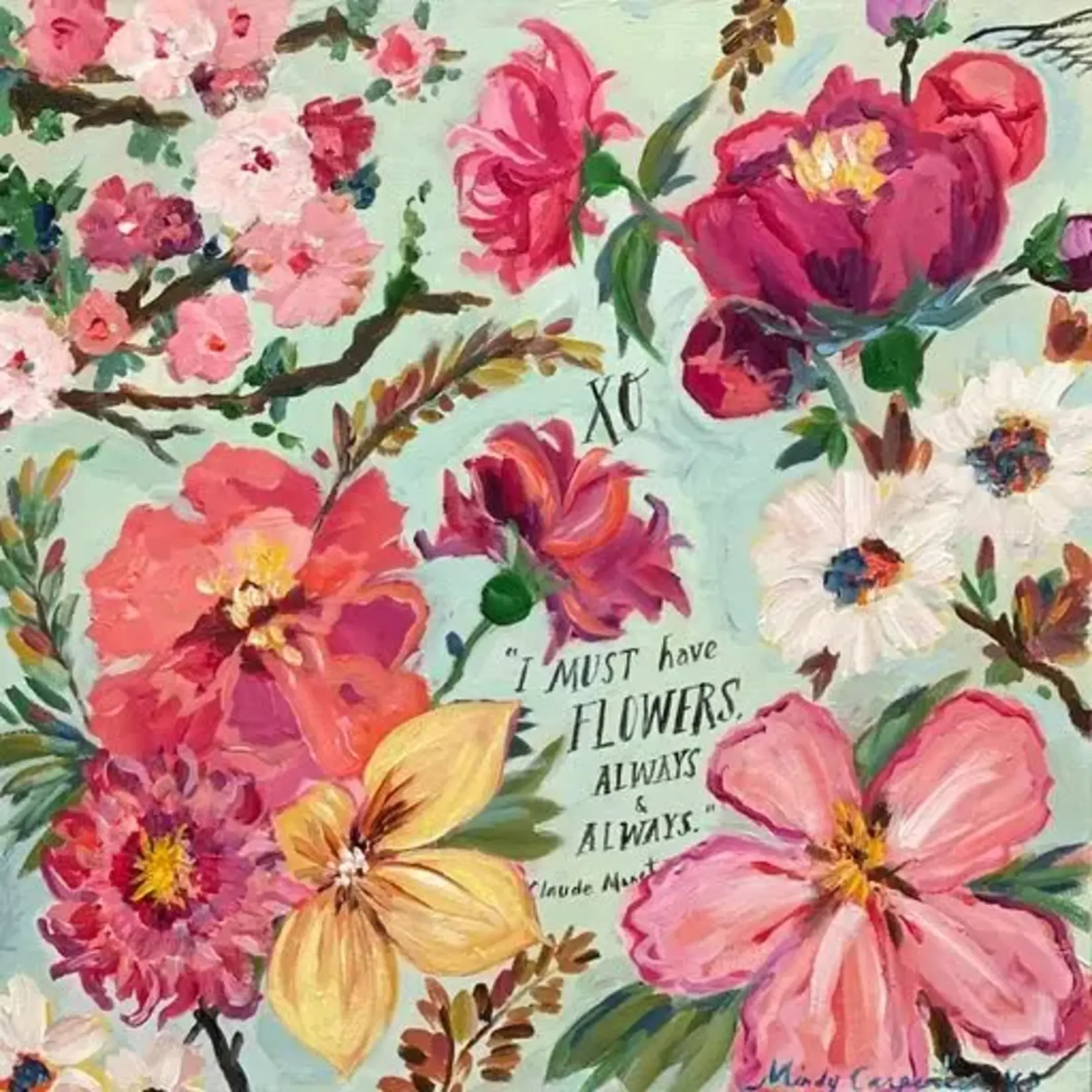 Carpe Diem Papers Monet's Flowers Greeting Card