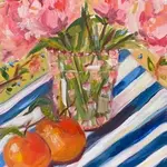 Carpe Diem Papers Peonies & Oranges Greeting Card