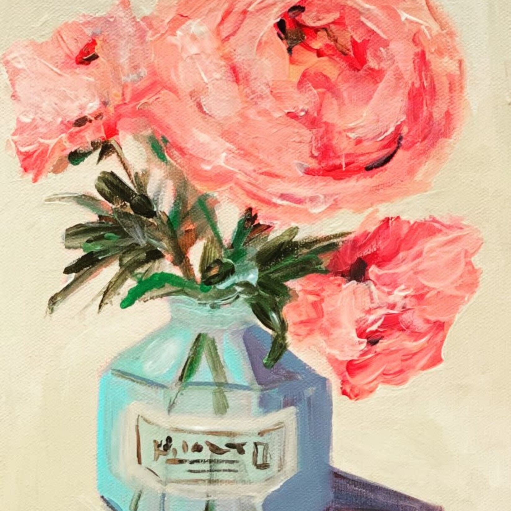 Carpe Diem Papers Peony in Inkwell Greeting Card