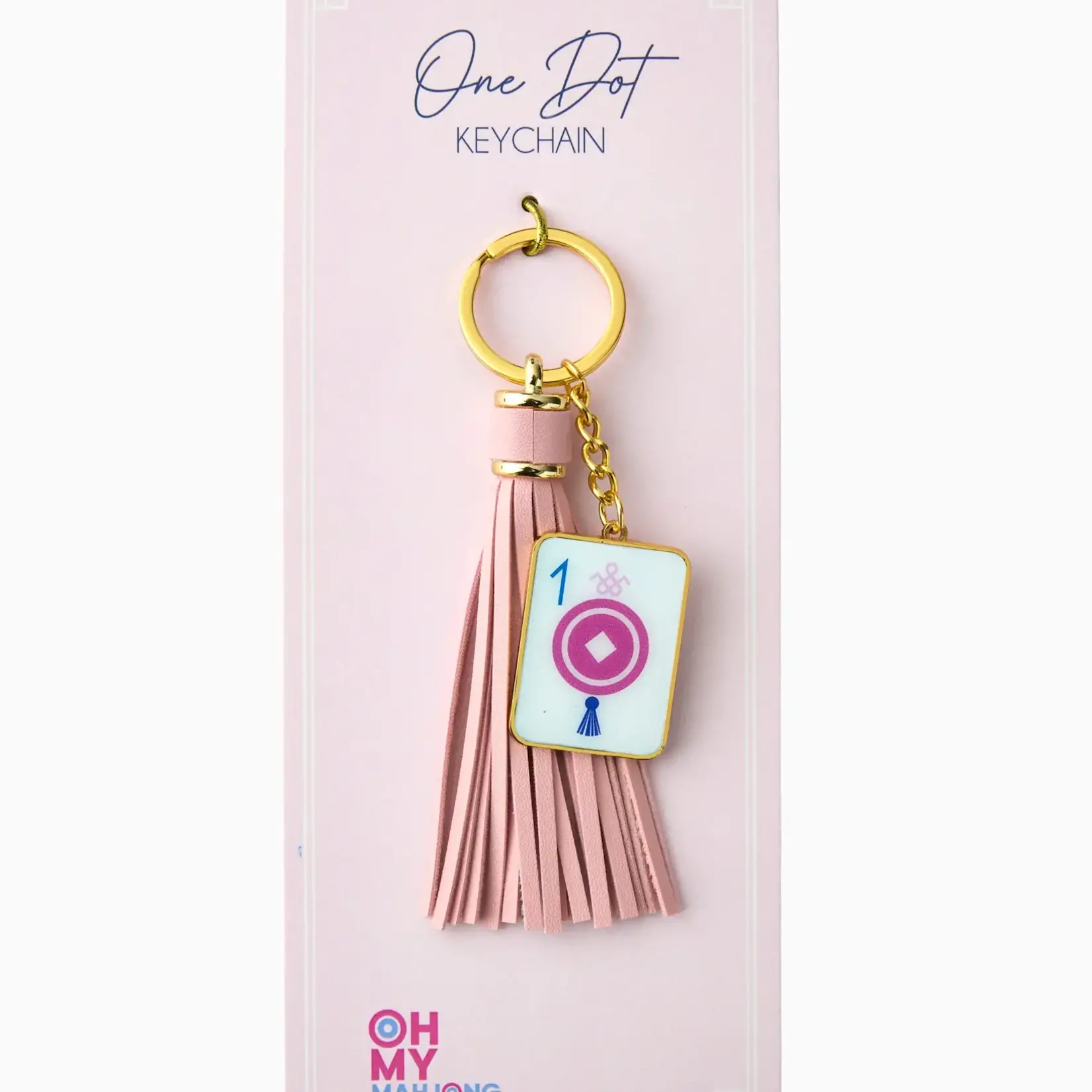 Oh My Mahjong One Dot Keychain