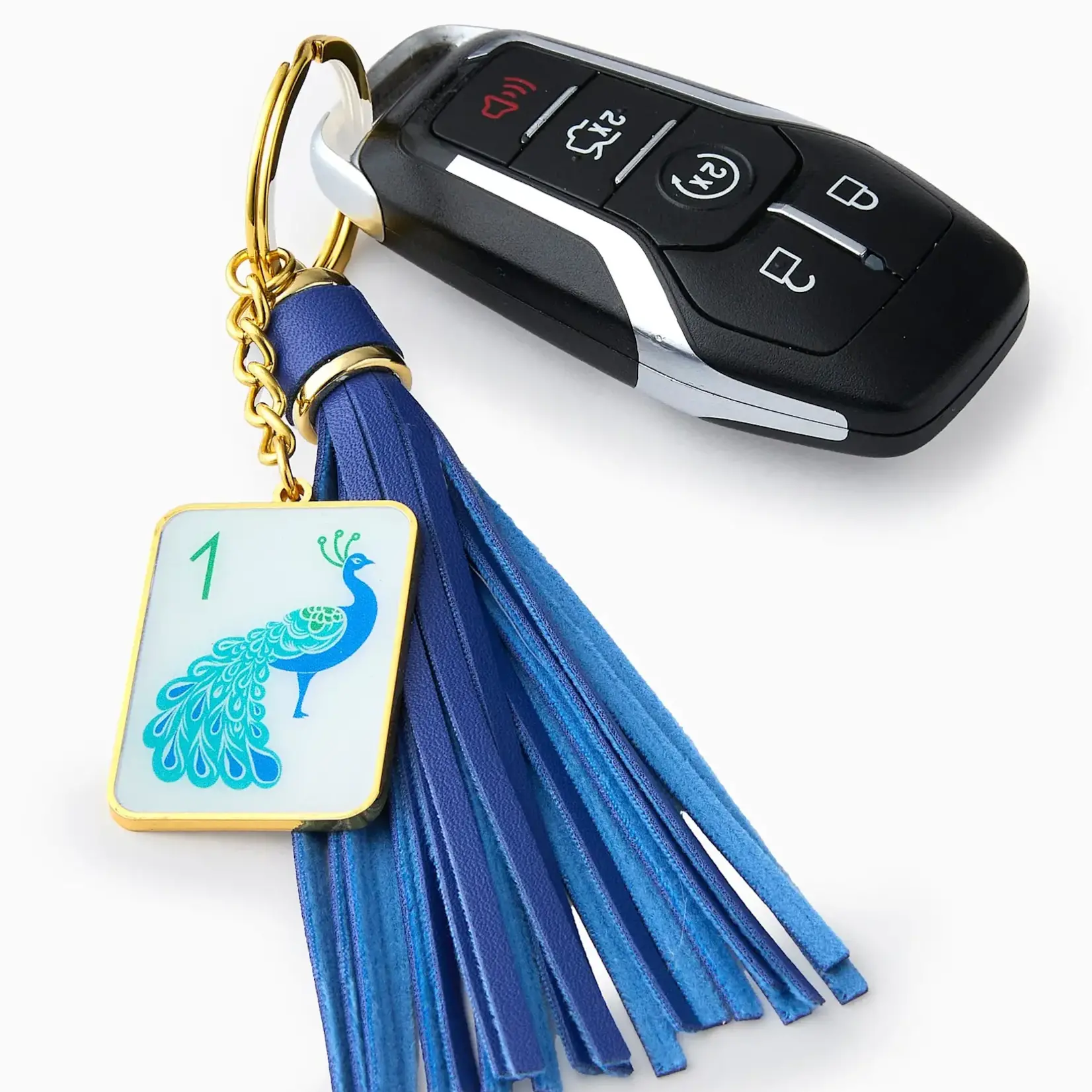 Oh My Mahjong One Bam Keychain