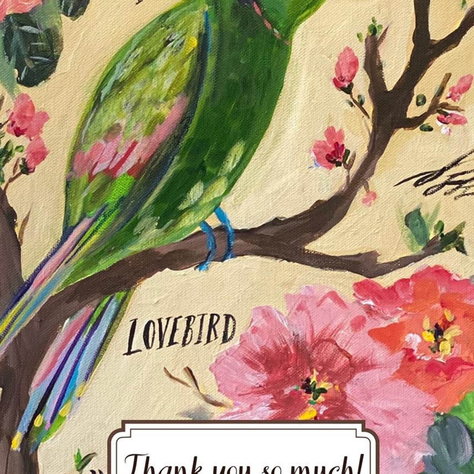 Carpe Diem Papers Thank You So Much Lovebird Greeting Card