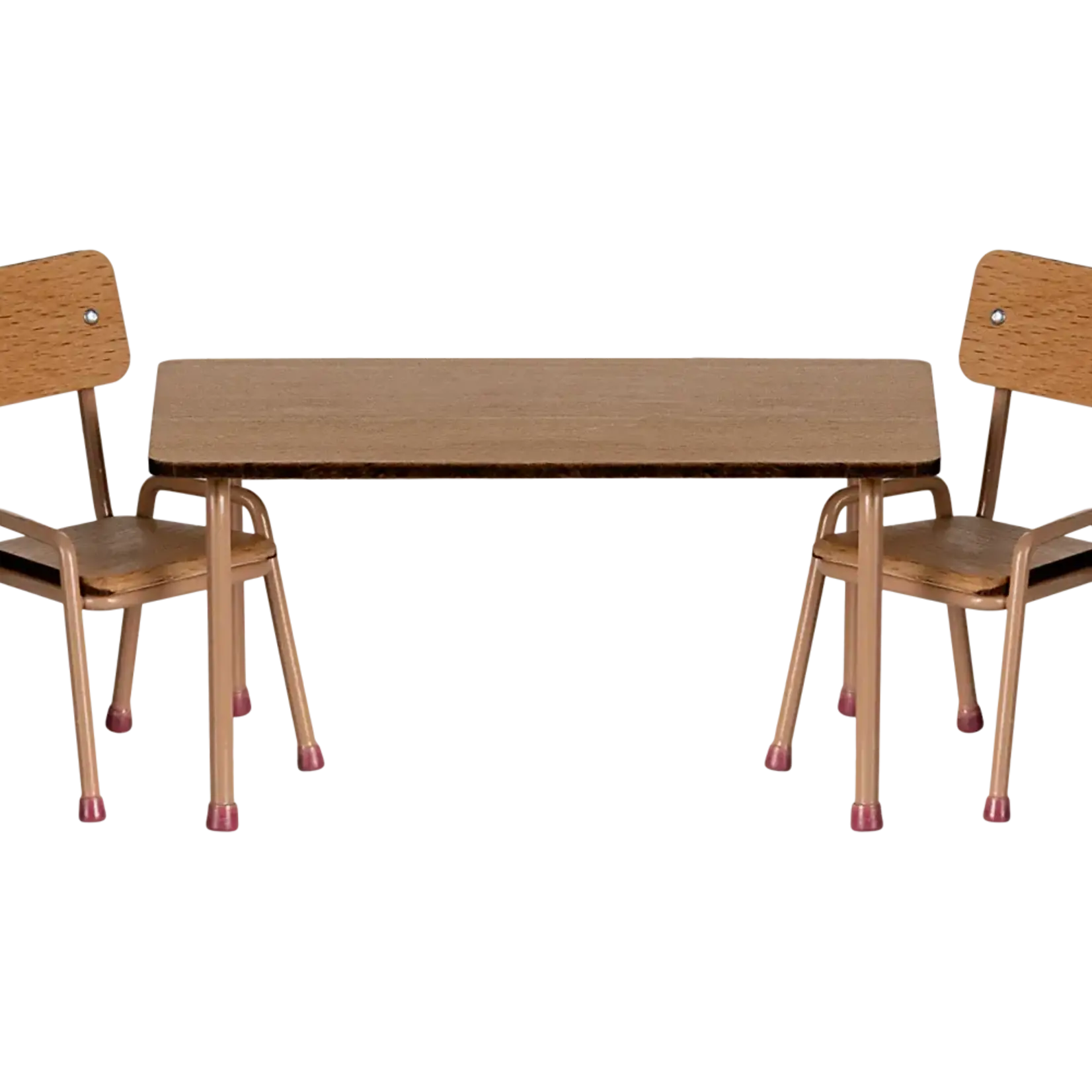 Maileg USA Table and chair set, Mouse - Dark powder