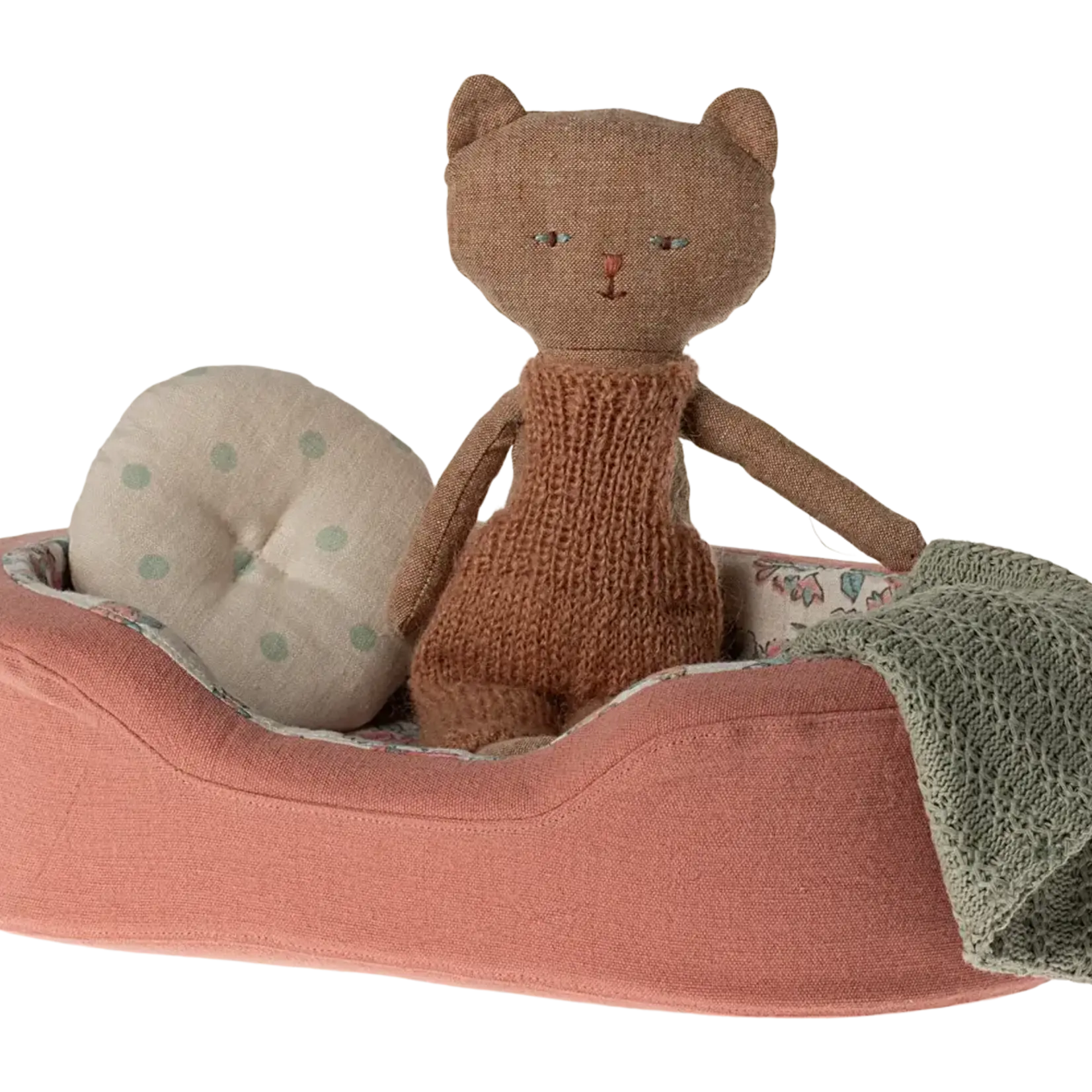 Maileg USA Cosy basket, Small - Coral