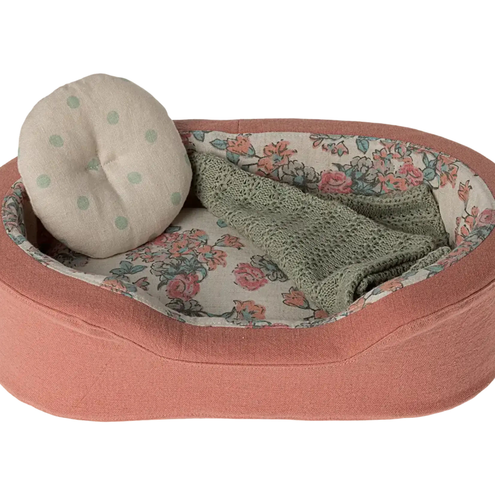 Maileg USA Cosy basket, Small - Coral