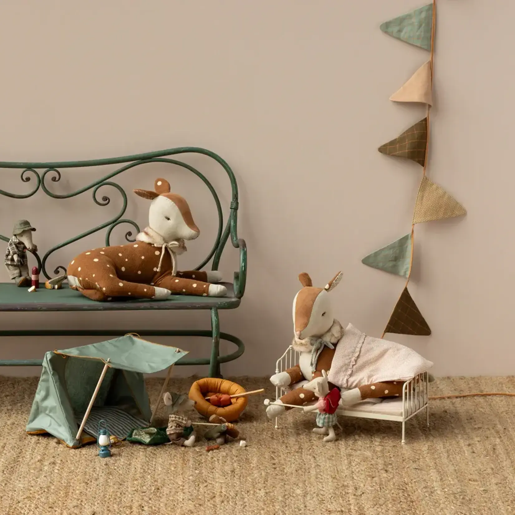 Maileg USA Cosy Bambi - Mint