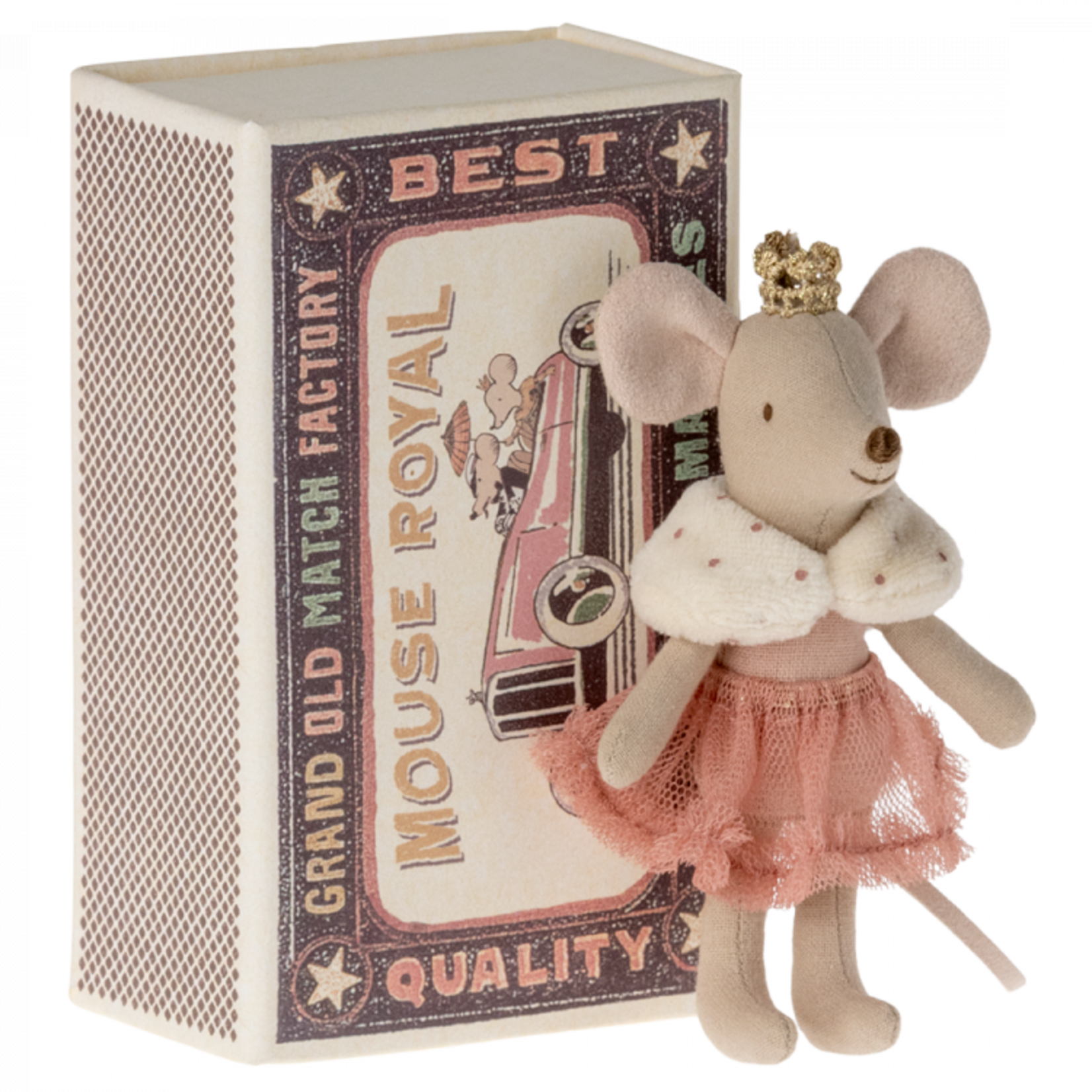 Maileg USA Princess mouse, Little sister in matchbox (2023)