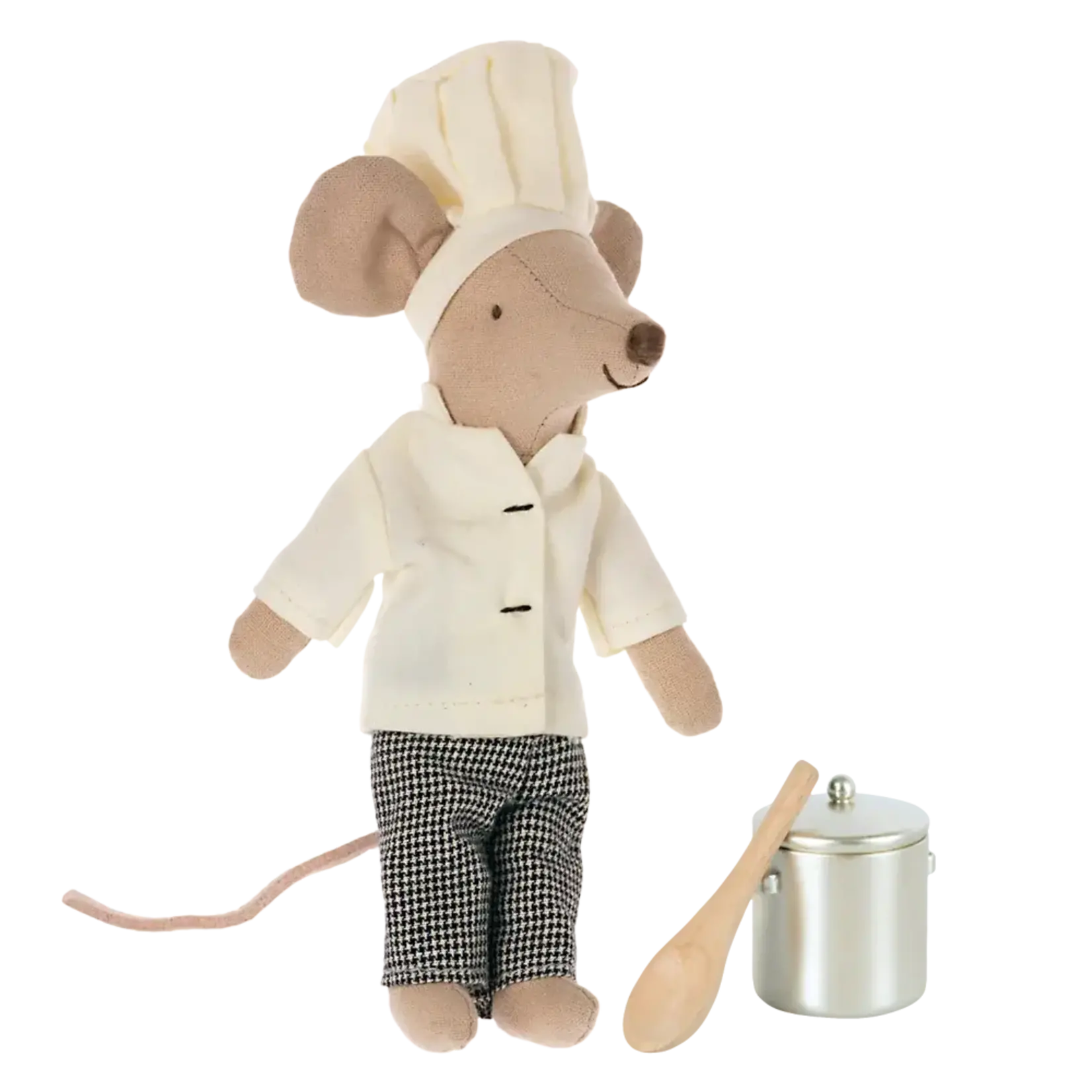 Maileg USA Chef mouse w. soup pot and spoon