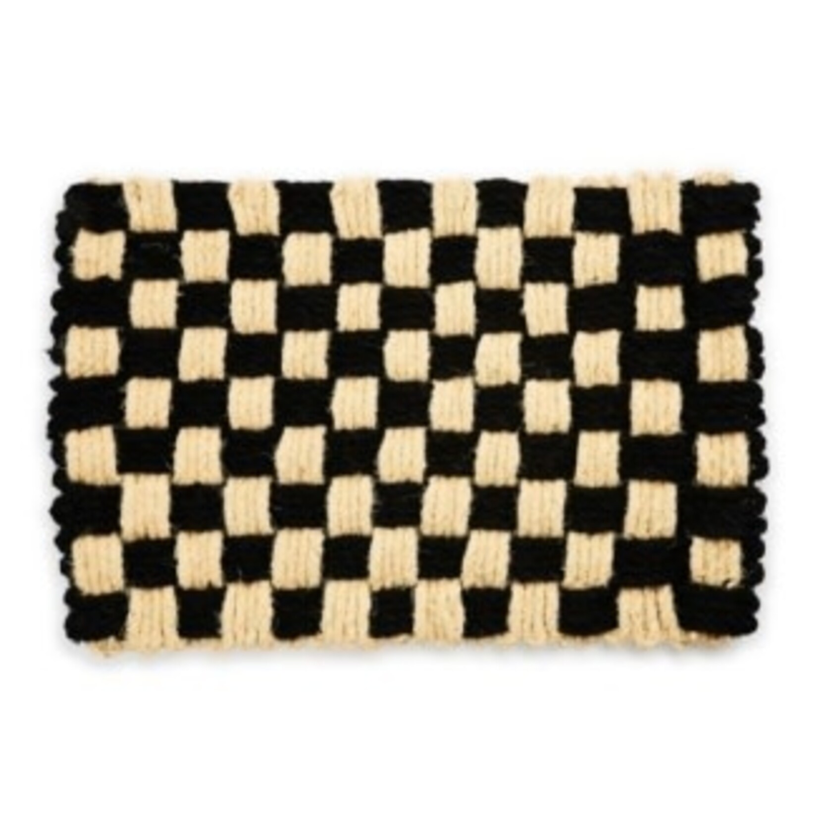 MacKenzie-Childs woven check entrance mat