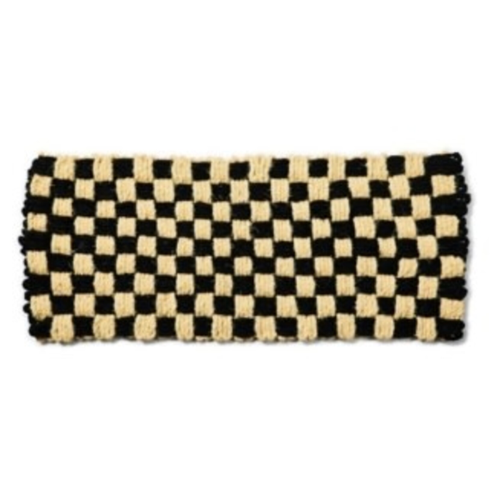 MacKenzie-Childs woven check double door entrance mat