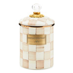 MacKenzie-Childs Mocha Check Medium Canister