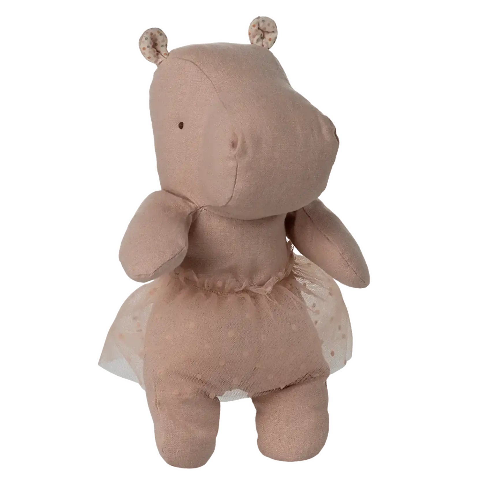 Maileg USA Safari friends, Hippo w. skirt, Small - Soft rose