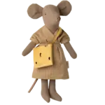 Maileg USA Mum mouse - Light brown