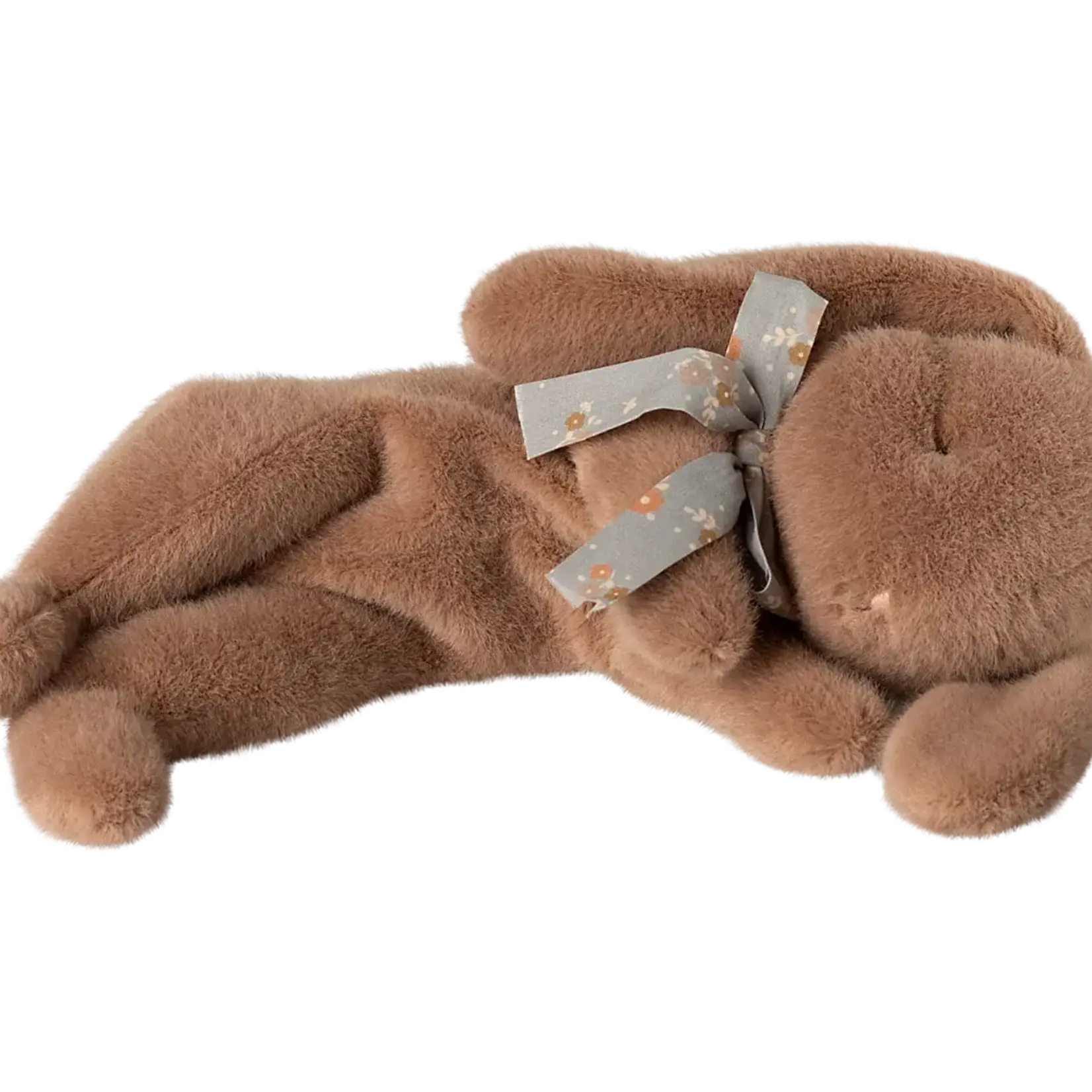 Maileg USA Sleeping bunny plush, Small - Soft brown