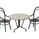 Maileg USA Dining table set w. 2 chairs, Miniature