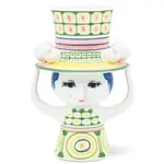 Danish Design Collective Bjørn Wiinblad- Lady w/Hat - 9.6" Hand-Painted Flower Vase
