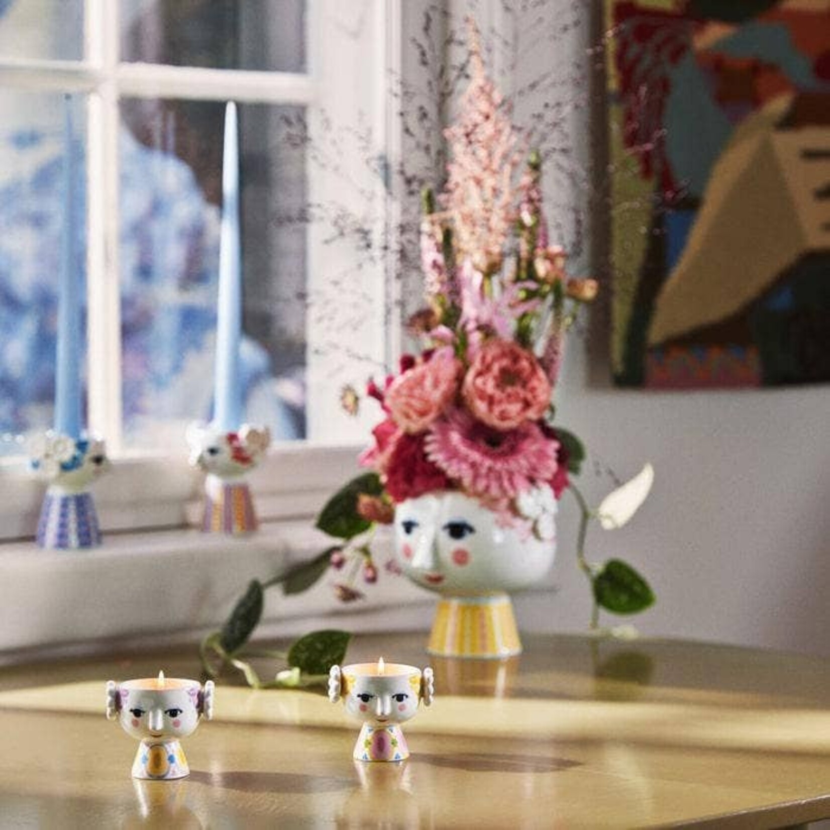 Danish Design Collective Bjørn Wiinblad - Eva - 2.4" Tealight Holders - Set of 2