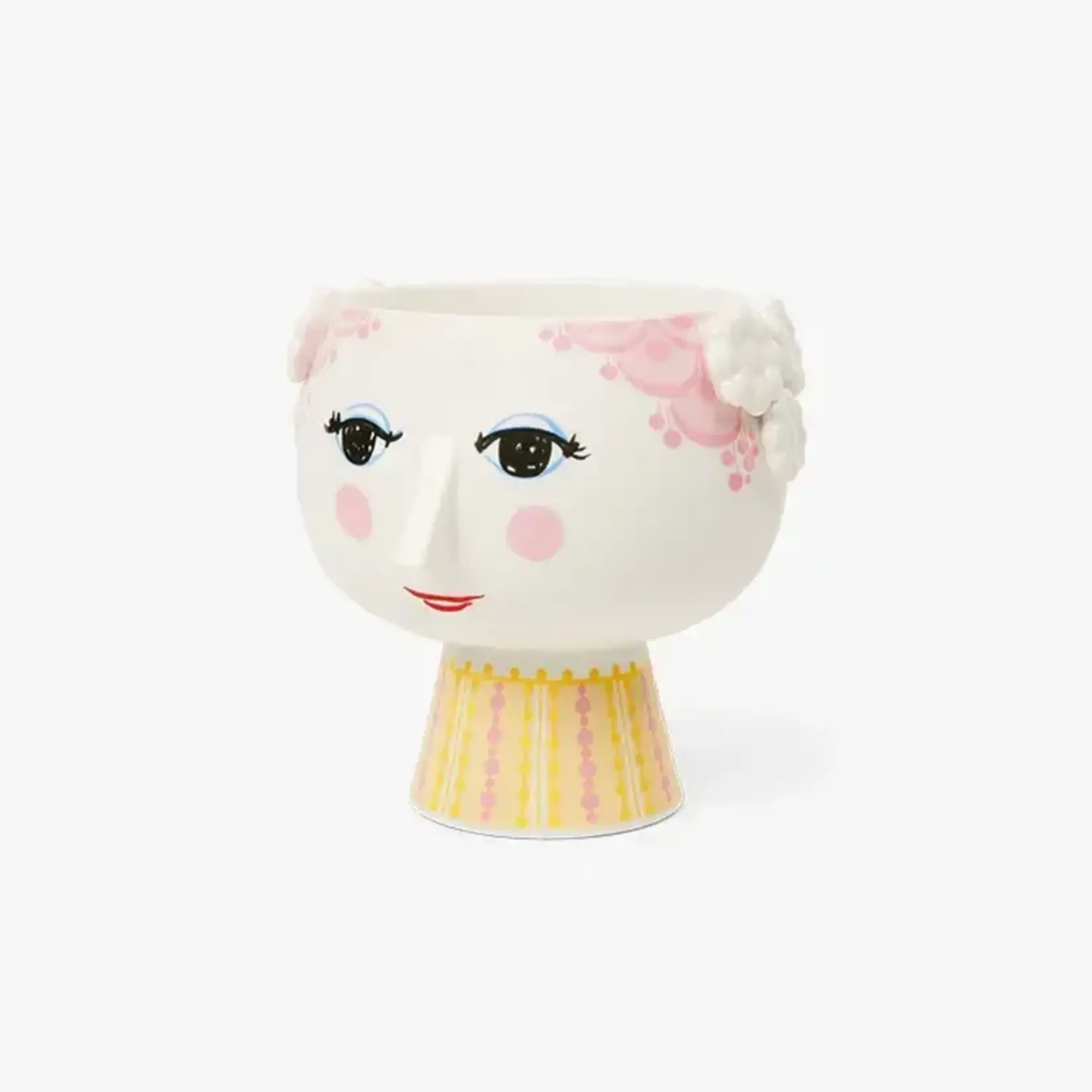 Danish Design Collective Bjørn Wiinblad - Eva - 5.7" Short Base 3D Flowerpot / Vase | Pink