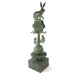 MacKenzie-Childs rabbit garden totem
