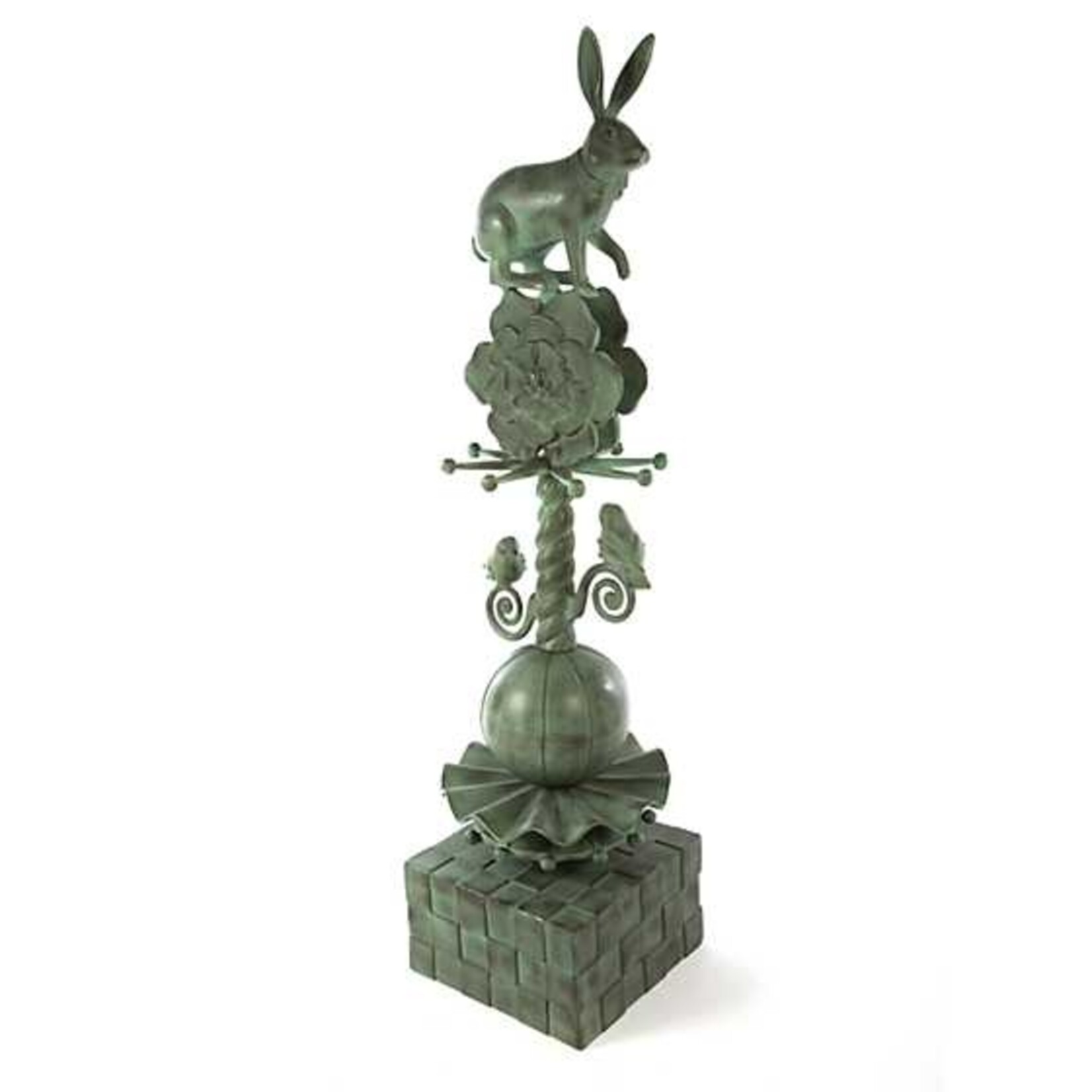 MacKenzie-Childs rabbit garden totem