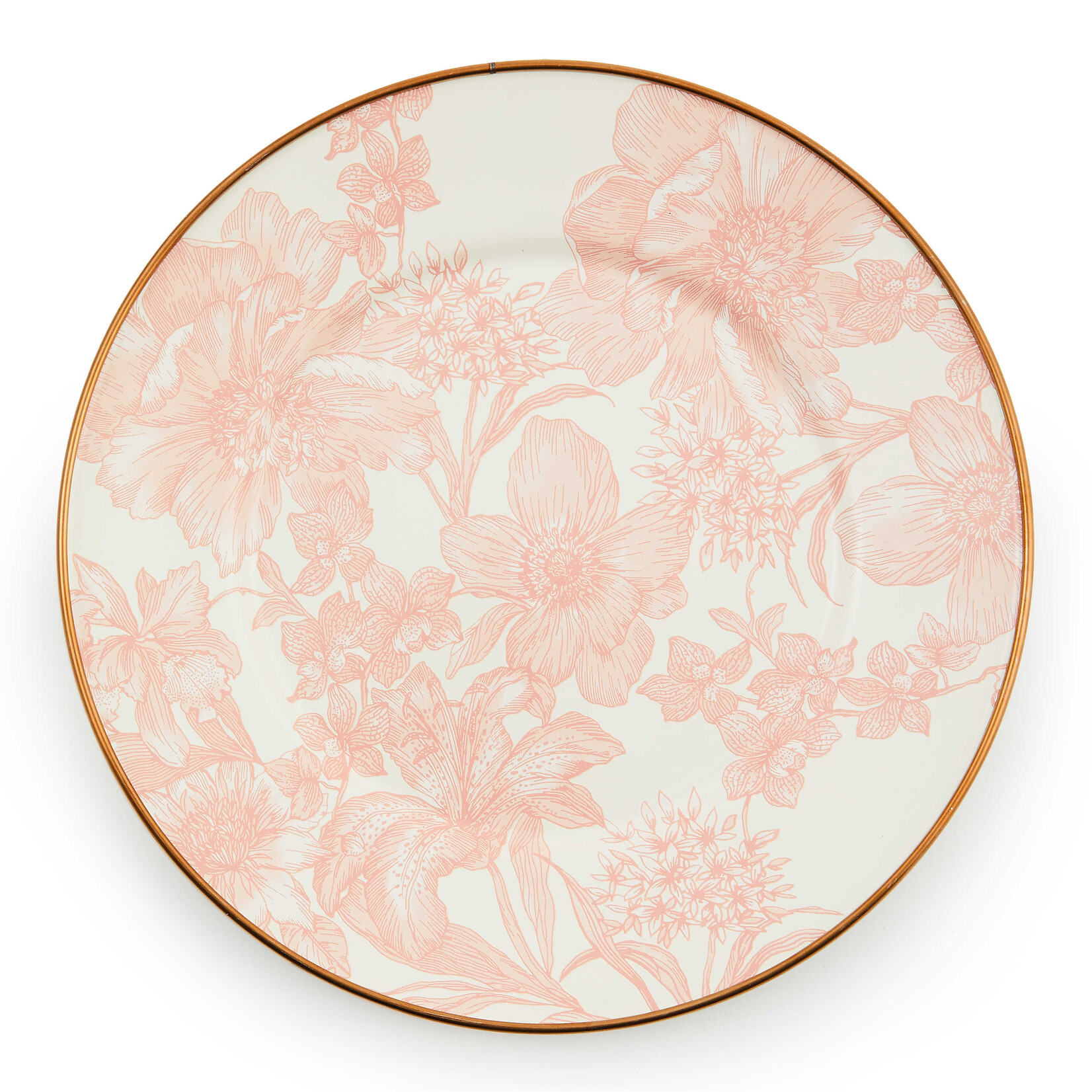 MacKenzie-Childs rosy english garden enamel salad/dessert plate