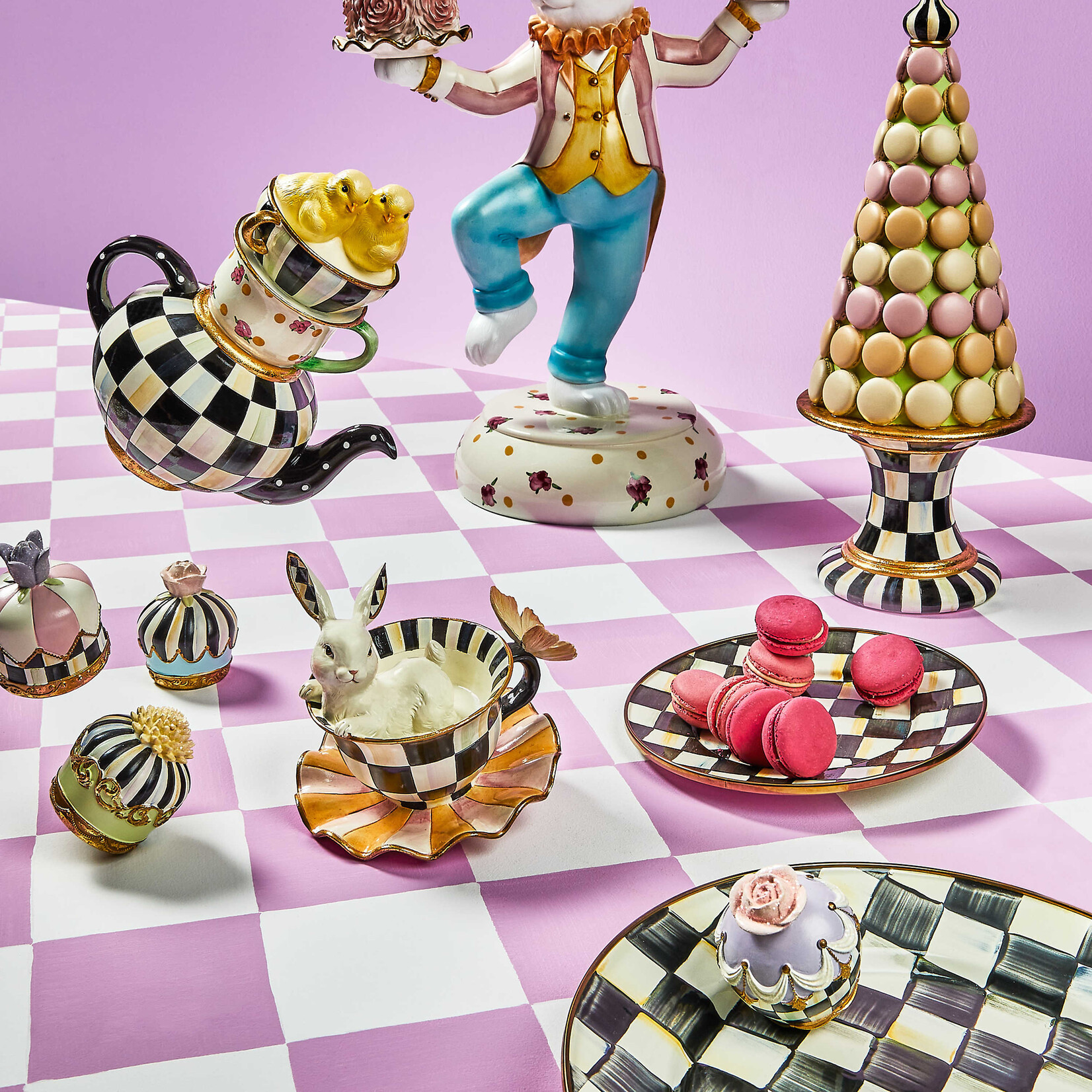 MacKenzie-Childs teacup bunny
