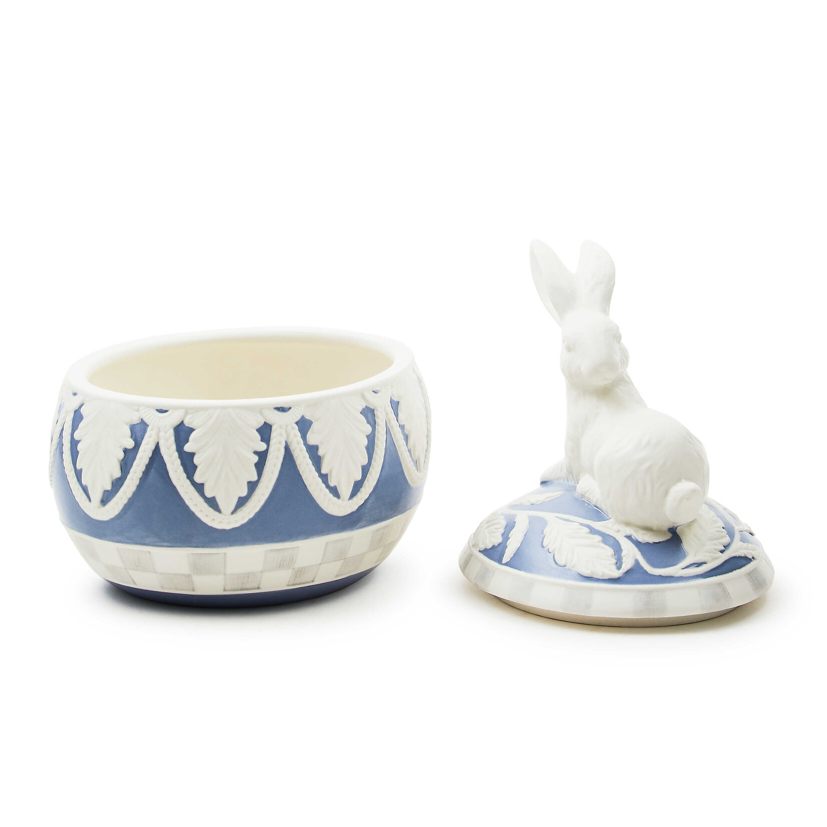 MacKenzie-Childs cameo bunny lidded box