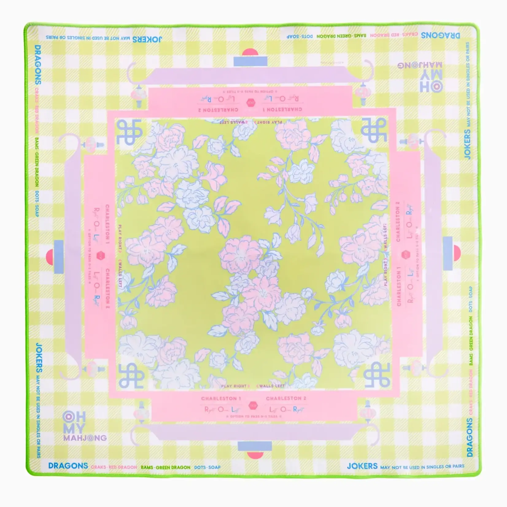 Oh My Mahjong Garden Party Mat