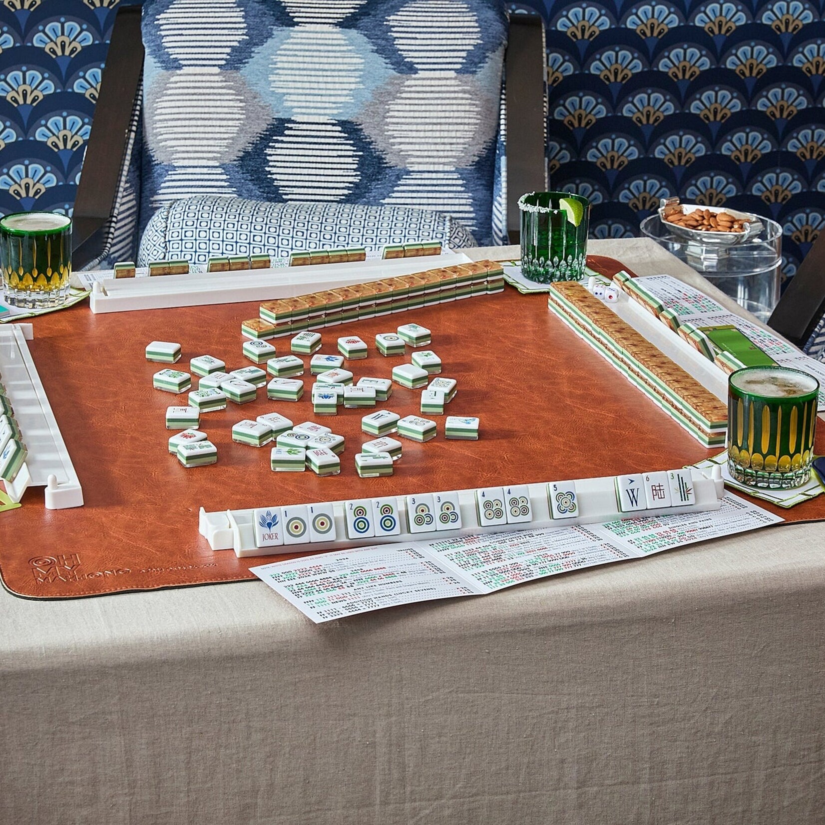 Oh My Mahjong Cognac Mat