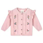 Viverano Organics Bouquet Embroidered Pointelle Knit Baby Cardigan (Organic)