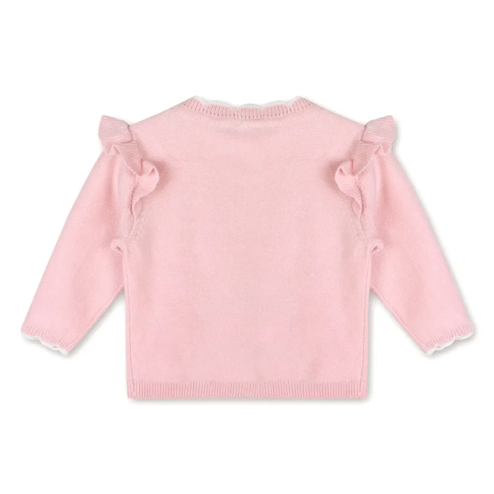 Viverano Organics Bouquet Embroidered Pointelle Knit Baby Cardigan (Organic)