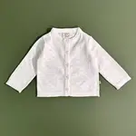 Viverano Organics Dove White Pointelle Knit Baby Cardigan (Organic)