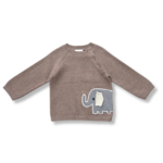 Viverano Organics Elephant Embroidered Baby Knit Pullover (Organic)