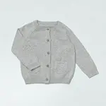 Viverano Organics Milan Pastel Baby Button Cardigan Sweater (Organic Cotton) Heather Grey