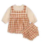 Viverano Organics Pinafore Gingham Baby Dress, Shirt & & Bloomer (Organic)