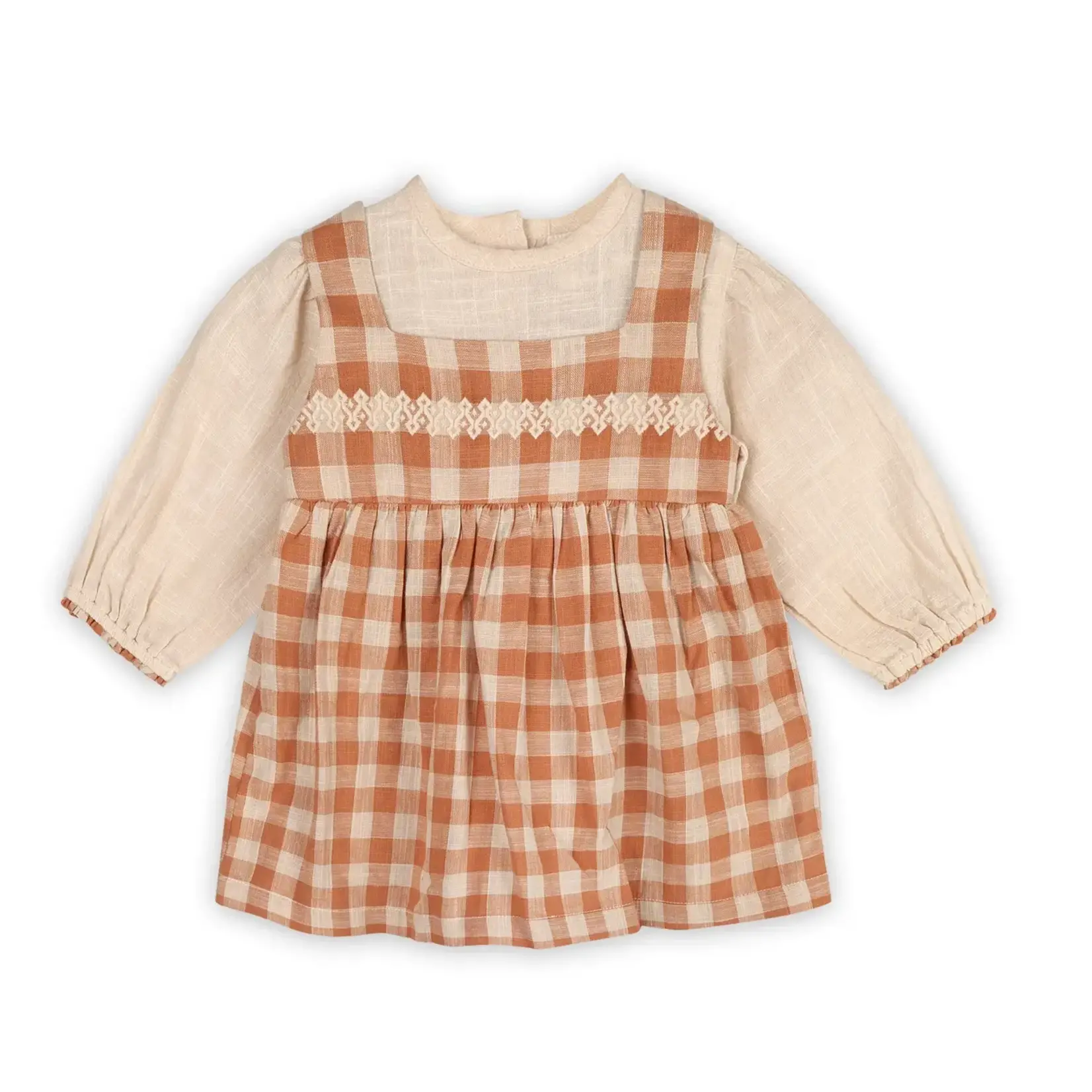 Viverano Organics Pinafore Gingham Baby Dress, Shirt & & Bloomer (Organic)