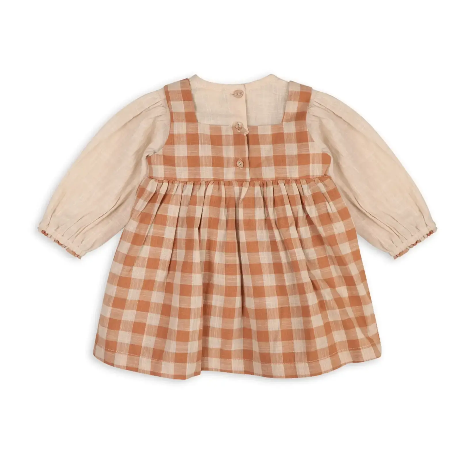 Viverano Organics Pinafore Gingham Baby Dress, Shirt & & Bloomer (Organic)