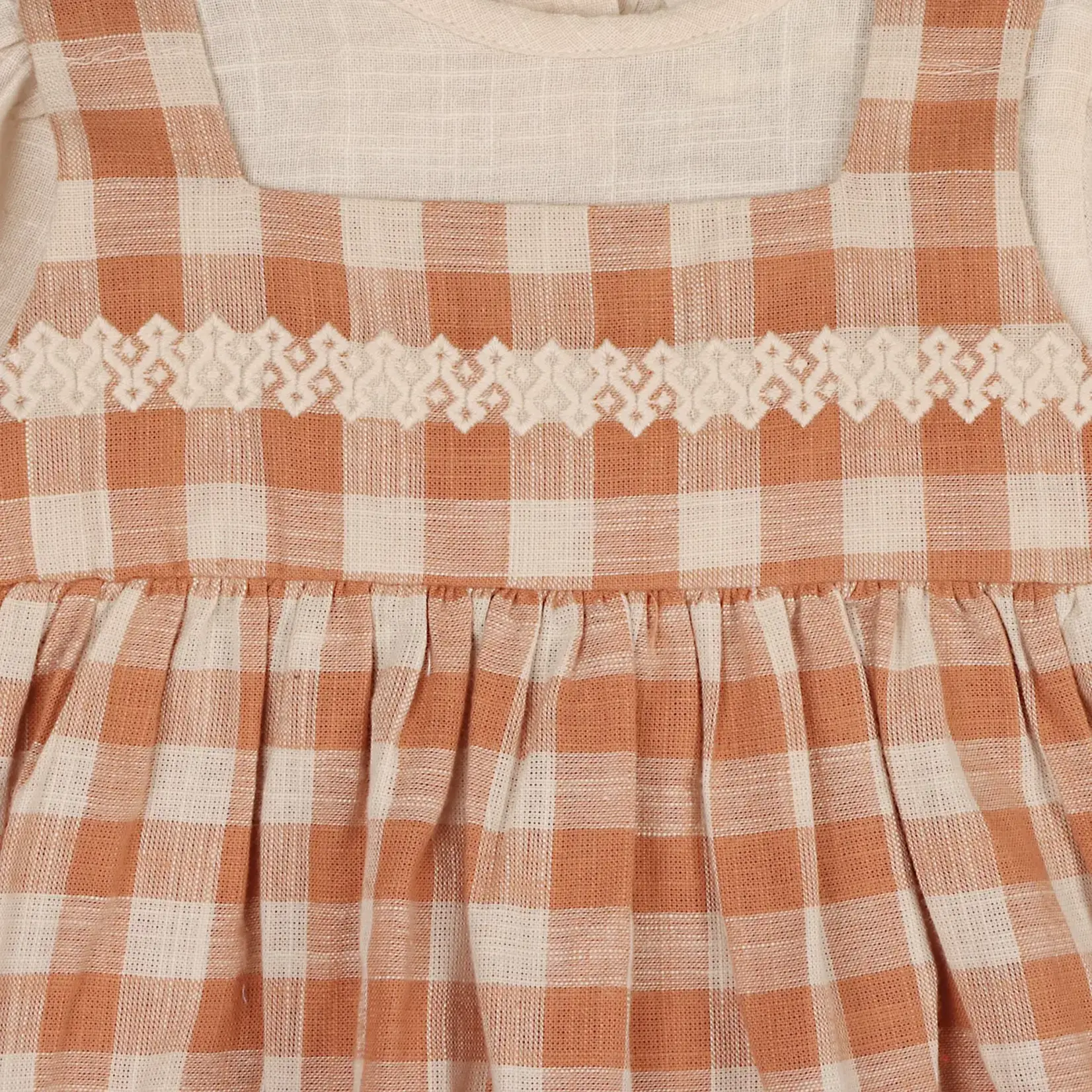 Viverano Organics Pinafore Gingham Baby Dress, Shirt & & Bloomer (Organic)