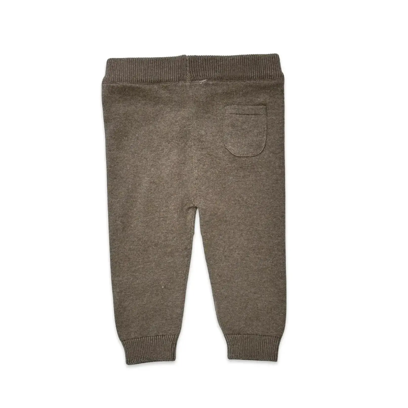 Viverano Organics Pocket Sweater Knit Baby Legging Pants (Organic Cotton) Cocoa Heather