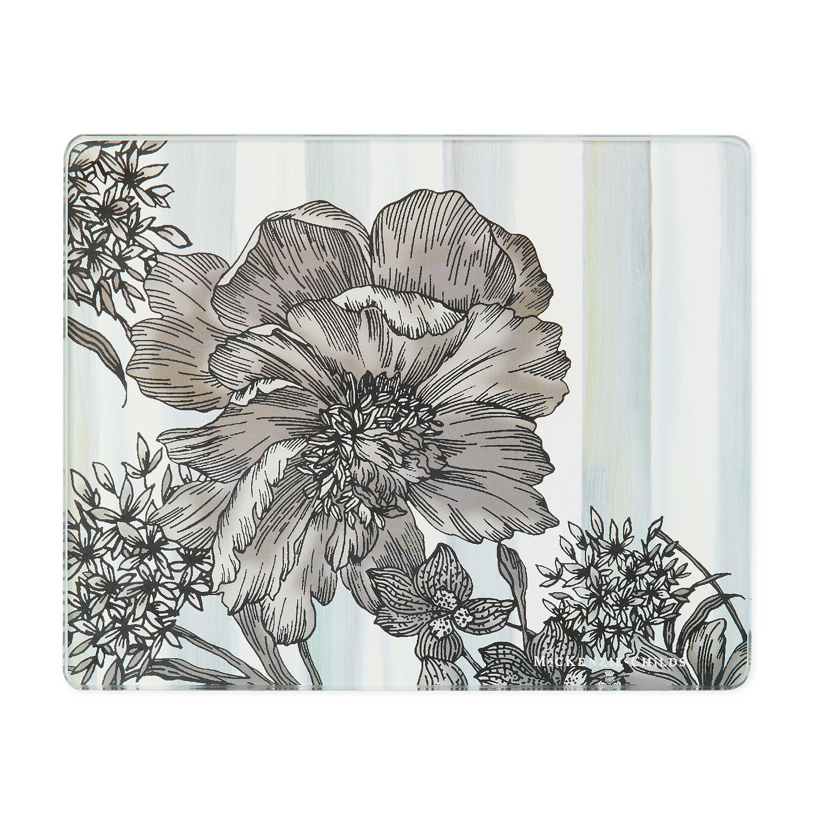 MacKenzie-Childs sterling english garden glass cutting board, set of 2