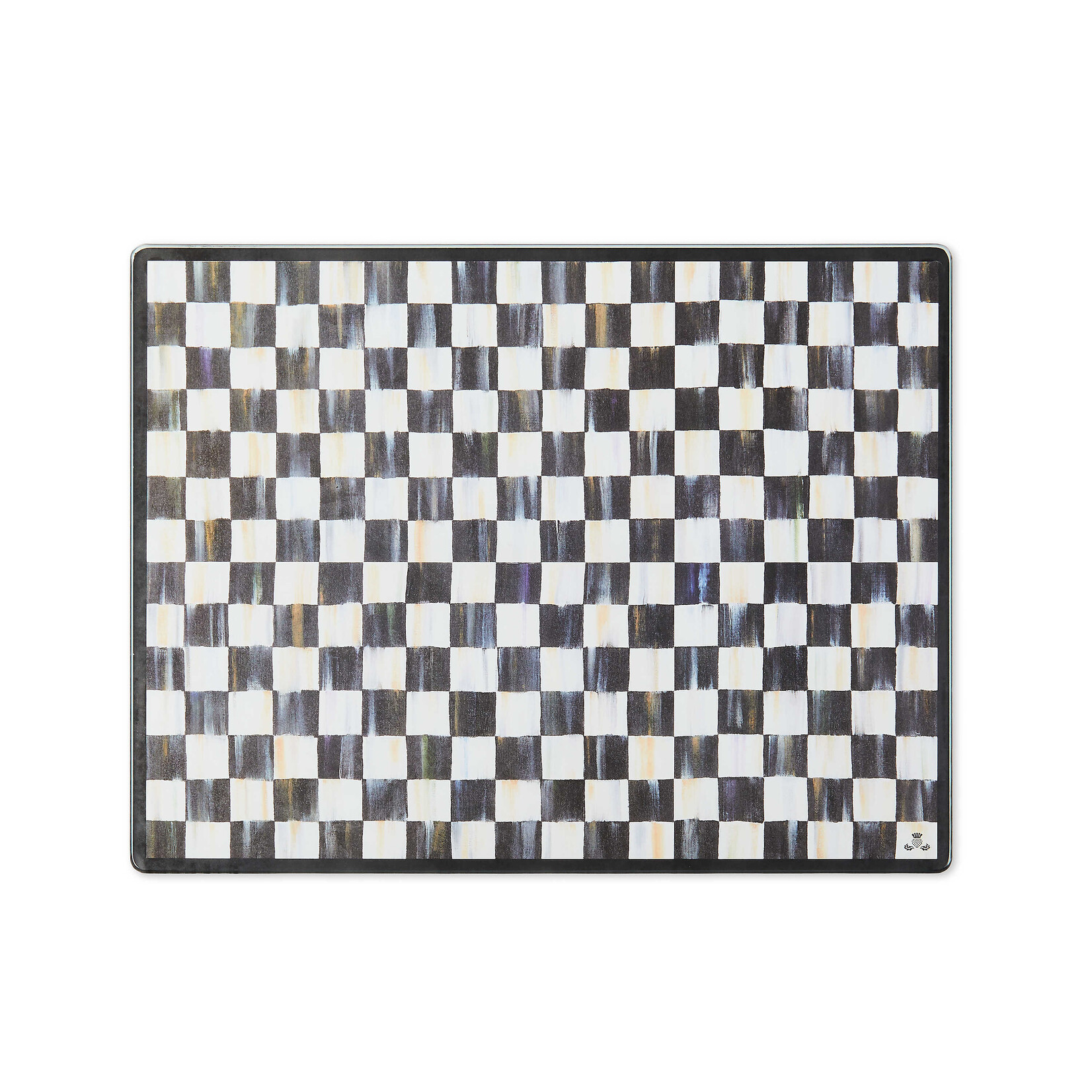 MacKenzie-Childs courtly check glass cutting board, set of 2