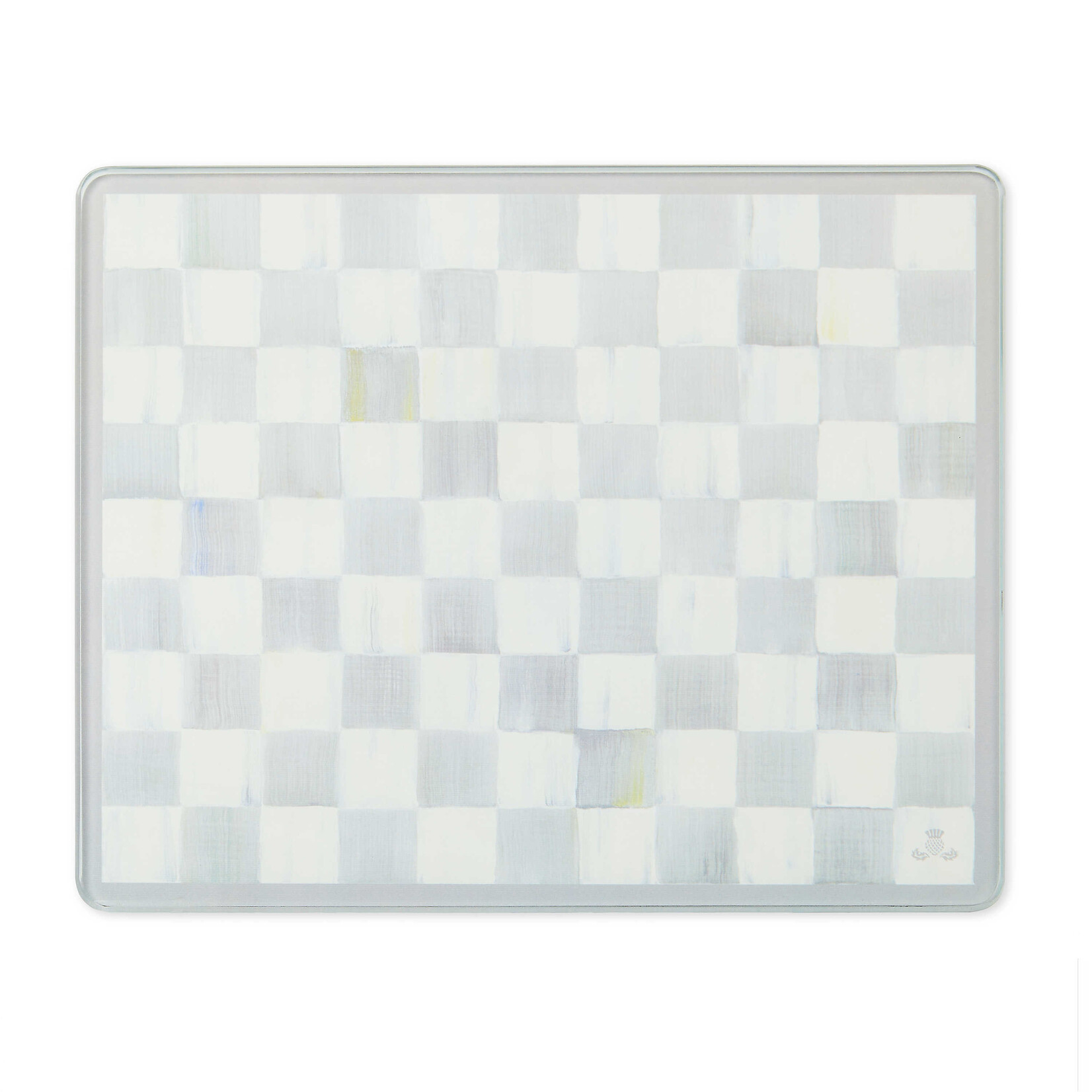 MacKenzie-Childs sterling check glass cutting board, set of 2