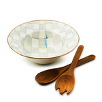 MacKenzie-Childs sterling check salad serving set
