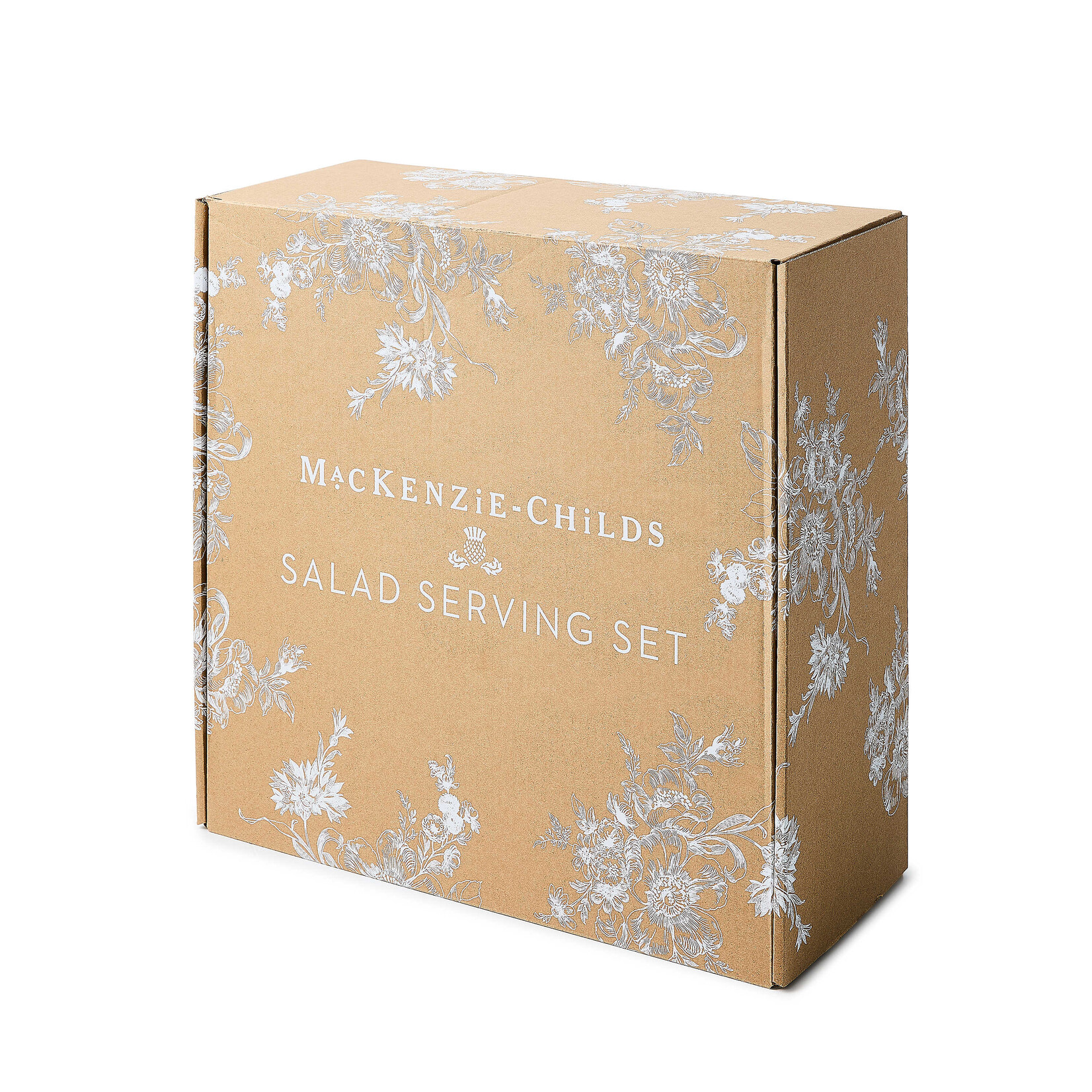 MacKenzie-Childs sterling check salad serving set