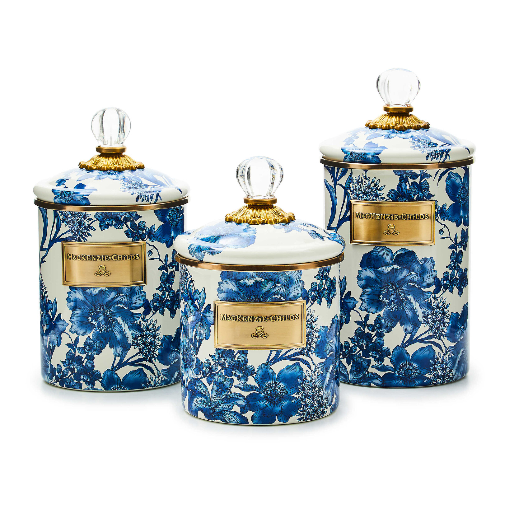 MacKenzie-Childs royal english garden small canister
