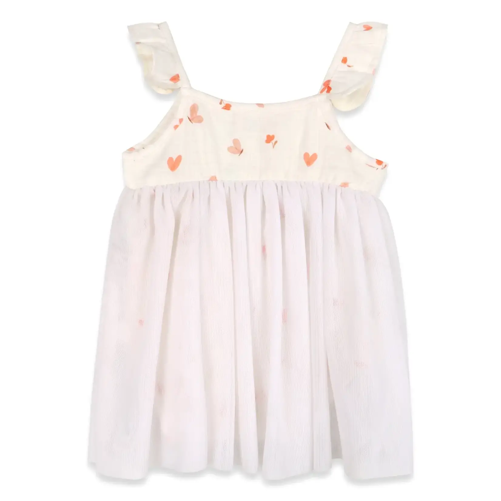 Viverano Organics Butterfly Love Baby Tutu Romper Dress (Organic Jersey) 0-3 Months