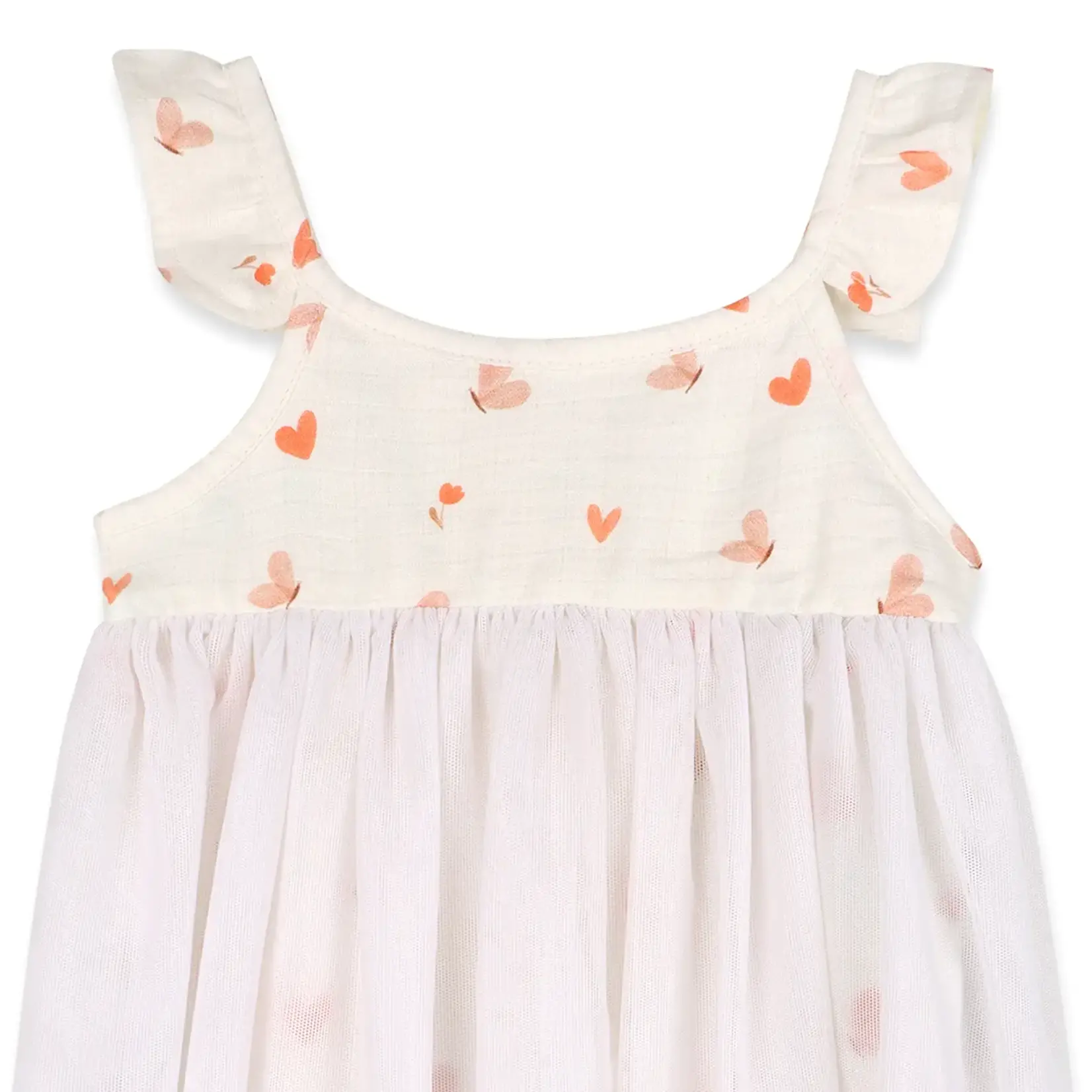 Viverano Organics Butterfly Love Baby Tutu Romper Dress (Organic Jersey) 0-3 Months